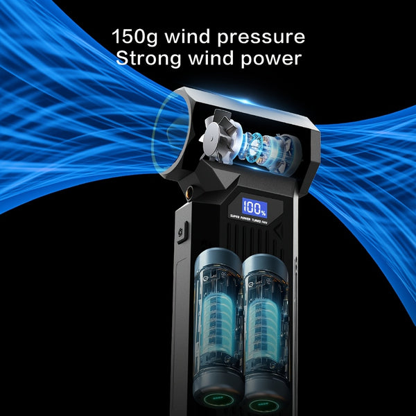 5In1 Compressed Air Dust Collector, High Power Garden Leaf Blower Iolent Fan, Wireless 130000 Rpm, 4Gear, Rechargeable Air Blower, High Speed Powerful Turbo Fan, Handheld Outdoor Hair Dryer, Snow Blower, Suitable for Yard, Keyboard, Christmas Gift