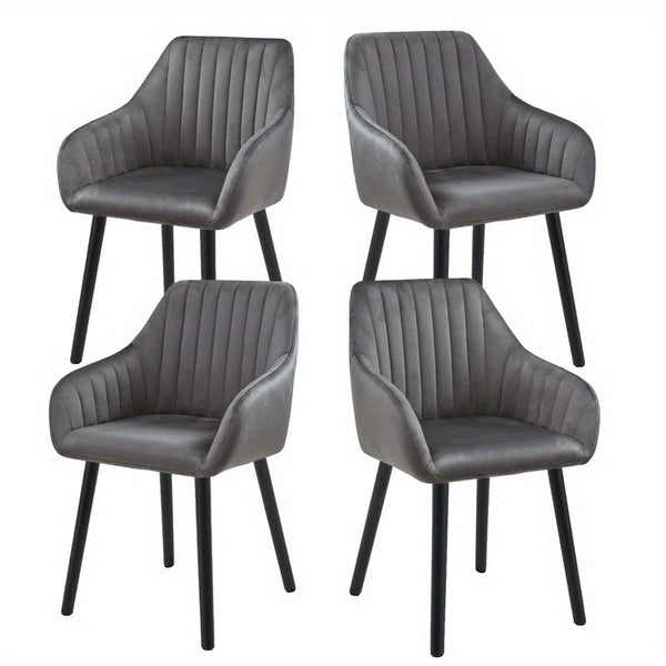Modern Scandinavian Dining Chairs Suitable for - Ergonomic Armrests & Padded Seats with Cushioned Backrest, Soft /Upholstery & Sturdy Legs - - Modern Chairs, for, or for Company Events (Assembly Required)