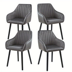 Modern Scandinavian Dining Chairs Suitable for - Ergonomic Armrests & Padded Seats with Cushioned Backrest, Soft /Upholstery & Sturdy Legs - - Modern Chairs, for, or for Company Events (Assembly Required)