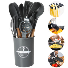14/28/42pcs Cookware Set with Ergonomic Black/Yellow Non-Slip Handle - Complete Kitchen Utensil Collection for Baking, Grating, Slicing, Mixing, Serving - Dishwasher Safe & Space-Saving Design, Small Cooking Utensils