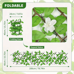 Expandable Fence Screen, Garden Fencing Use Artificial Hedge Screen Extend Garden Grid Board with , Garden Fence Screen, Fence Privacy Screen for Backyard Patio Wall Decoration