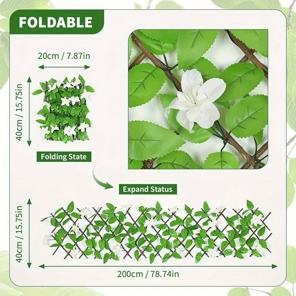 Expandable Fence Screen, Garden Fencing Use Artificial Hedge Screen Extend Garden Grid Board with , Garden Fence Screen, Fence Privacy Screen for Backyard Patio Wall Decoration