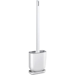 Silicone Toilet Brush with Holder – Soft Bristles, Anti-Drip Base & Wall Mount Silicone Bristles & Non-Slip Long Handle