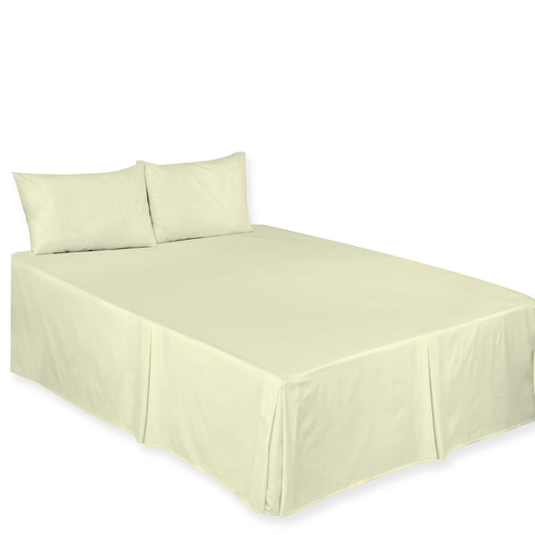 Chilimilii Box Pleated Base Valance Sheet Plain Bed Skirt for Platform Beds All Sizes Available