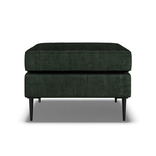 Aspen Green Velvet Footstool