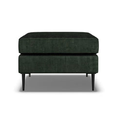 Aspen Green Velvet Footstool