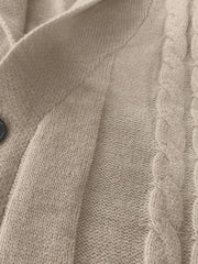 Men's Casual Sport Knit Cardigan, Fashion Knit Cardigan Jacket | Long Sleeve Thickened for Autumn and Winter, Warm, Featuring Cable Knit Craftsmanship, Casual Style Sweater with Button Closure, Regular Fit Long Sleeve Casual Style for Autumn and