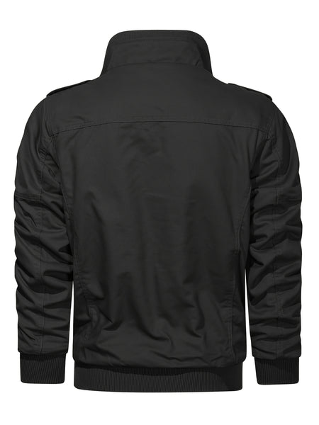 Men's autumn and winter outerwear jacket with warm and thick velvet, windproof and warm, casual multi pocket jacket for winter