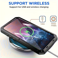Durable Shockproof Phone Case for iPhone 17 Air 16 15 Pro Max Plus with 360 Degree Dustproof Protective Cover and Built In Glass Screen Protector Mobile Phone Case