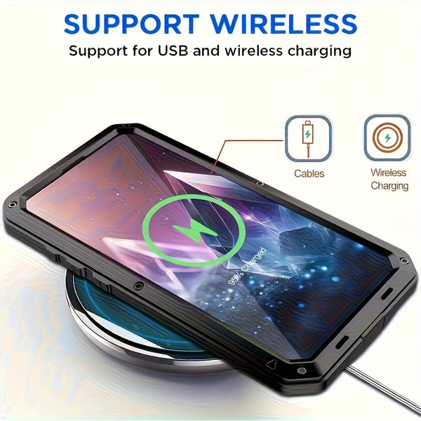 Durable Shockproof Phone Case for iPhone 17 Air 16 15 Pro Max Plus with 360 Degree Dustproof Protective Cover and Built In Glass Screen Protector Mobile Phone Case