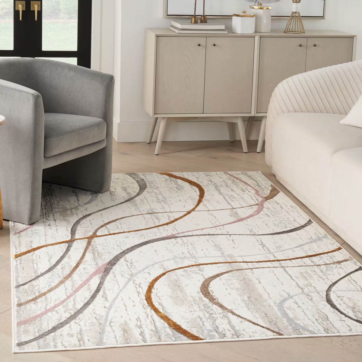 Glitz Ivory Multi Rug in 3 Sizes