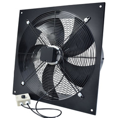 1pc L27xW27CM 60W Wall Mounted Exhaust Fan Low Noise Extractor Ventilator Fan Home Bathroom Kitchen Ventilation Axial Exhaust Blower Fan for Warehouse Restaurant Garage ( Black )