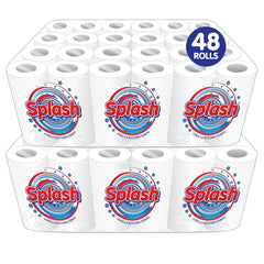 Kitchen Towels. Splash 2-ply Quilted Paper Rolls. . Responsibly Sourced. Strong. 10m per Roll