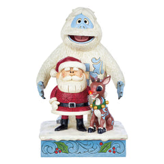 12.5 Inch Rudolph, Bumble, & Santa Figurine Designed by Jim Shore