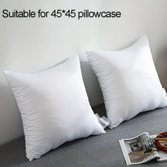 2/4/6 Pack Super Soft White Square Pillow Cores with Zip Closure - Fluffy Cushion Inserts 45x45cm (18x18in) for Sofa, Bed, Car & Home Decor - Decorative Sofa Cushions, Car Pads, Bed Fillers - All-Season Use, Hand Wash Only, Contemporary Style