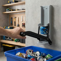Heavy-Duty Wall-Mounted Can Crusher – 16oz/500ml with Non-Slip Handle
