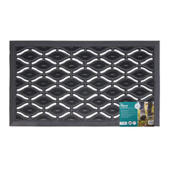 JVL Elipses Eyes Rubber Door Mat, 40 X 70 Cm - 2 Pack