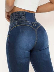 Rayon High Waist Tummy Control Stretch Flared Pants