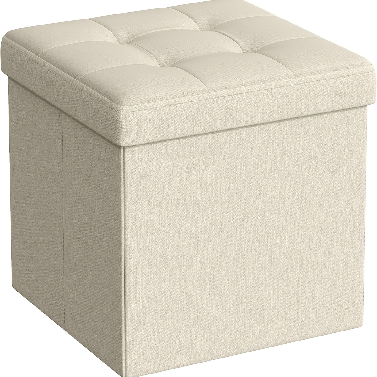 Storage Stool Padded Foldable Bench, Chest with Lid, 40L Capacity, Holds Up to 300kg, for Bedroom, Hallway, Living Room