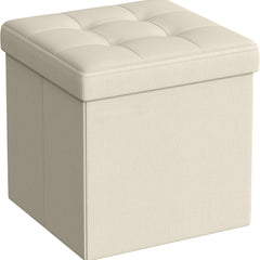 Storage Stool Padded Foldable Bench, Chest with Lid, 40L Capacity, Holds Up to 300kg, for Bedroom, Hallway, Living Room