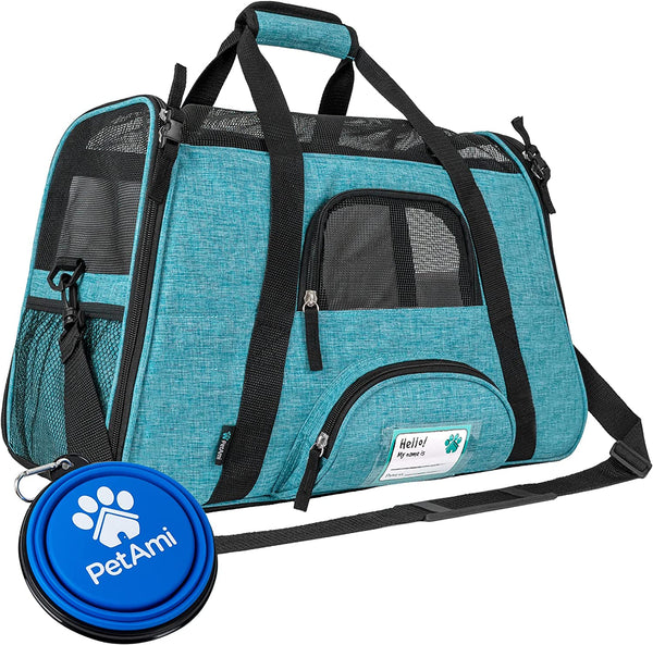 Petami Premium Airline Approved Soft-Sided Pet Travel Carrier | Ideal for Small - Medium Sized Cats, Dogs, and Pets | Ventilated, Comfortable Design with Safety Features (Small, Pink)