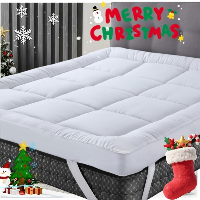 Hotel Quality 10cm Extra Thick Mattress Topper With Deep Fitted Elastic Corners Luxury Mattress Topper For All Seasons And for all Sizes Available Single, Small Double, Double, King, And Super King