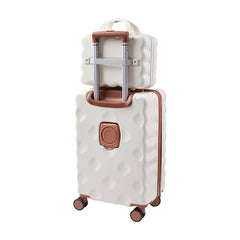 2pcs Luggage Set Cabin Suitcase, Lightweight Luggage Hard Shell Travel Trolley Case, Travel Suitcase Sets with Cup Holder and Hook, Carry on Hand Cabin Luggage with Beauty Case