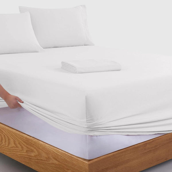 40 CM Extra Deep Fitted Sheets Single Double King Super King Size Bedsheets