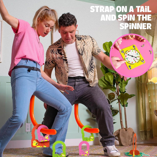 MCMILLER ENTERTAINMENT It’S Bananas! the Monkey Tail Game – Funny Family & Party Game for Kids & Adults | Hilarious Gift for Birthday, Christmas, Bachelorette, Thanksgiving, White Elephant