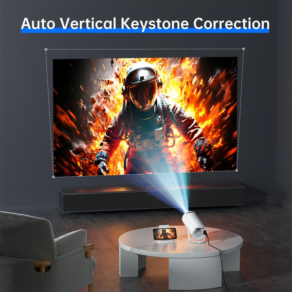 HD Wireless Portable Projector Mini Home Native resolution 1280x720 HD 720p Theater Projectors 180 Degree Rotation With Dual Wifi Built-in Android 11.0 OS