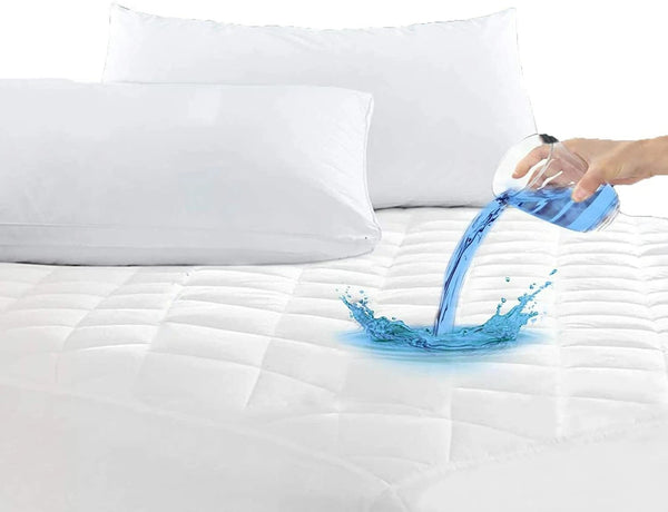 4B Quilted Waterproof Mattress Protector Extra Deep 30cm with Quilted Top Layer and All-Around Elastic, Designed for Stable Mattress Fit and Easy Maintenance, Suitable for Home Use, Guest Rooms and Let Properties, Available in Single Small Double 4FT Doub