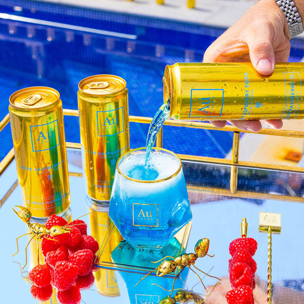 Au Blue Raspberry Ready to Drink Cans, 12 X 330Ml