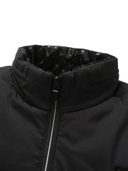 Men's Casual Collar Fashion Coat Men's New Young and Middle-aged Autumn and Winter Plus Velvet Padded Warm -padded Jacket.