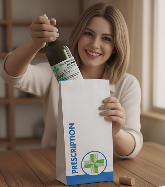 Premium Drink Prescription Gift Set - Bottle & Gift Labels + Bottle Bag - Birthday, Secret Santa Joke Presents - Bottle NOT Included