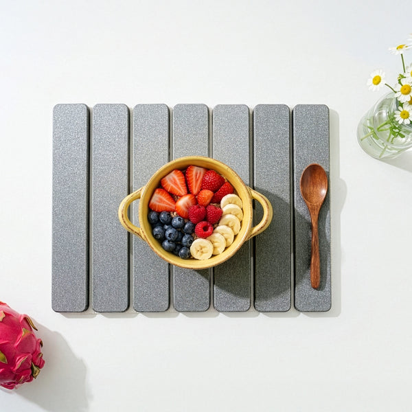 Stone Kitchen Countertop Drain Mat, Foldable Diatomaceous Earth Dish Drain Mat, Suitable for Bowls, Plates, And Cups, 40 X 30 Cm