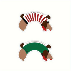 1pc Cute Dachshund Bathroom Mat, Silica Gel U-Shaped Non-Slip Absorbent Foot Mat, Hand Wash Only, Soft PVC Material, Home Decor