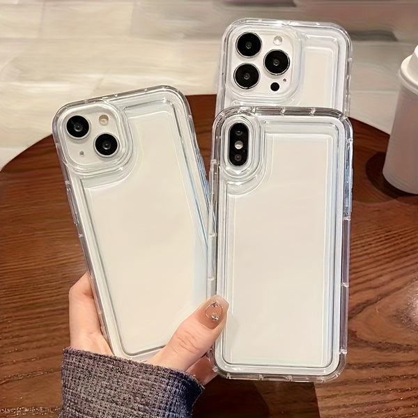 3pcs Transparent Shockproof TPU Phone Case, Compatible with Apple iPhone 16, 15, 14, 13, 12, 11, XS, XR, X, 8, 7 Mini, Plus, Pro Max, SE Series Phone Cases, a Perfect Gift for Friends, Girlfriends, Boyfriends, Family, Or