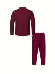 Procurement Products Autumn Winter Men'S Athletic Suit Casual Athletic Jacket And Pants 2pcs Set Plus Drawstring Outdoor Casual Athletic Pants Set