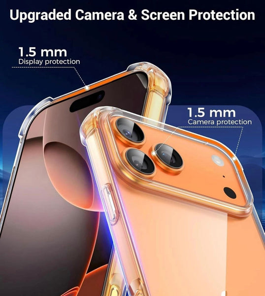 3 Pack IPhone 17 Pro Max 6.9-Inch Slim Case with Camera Lens Full Protection, Ultra-Thin Lightweight Clear Minimalist Protective Phone Cover (Clear)