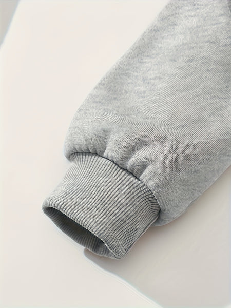 Women'S Two-Piece Casual Outfit, Featuring a Warm Hooded Sweatshirt with Letter Patterns