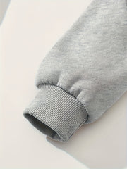 Women'S Two-Piece Casual Outfit, Featuring a Warm Hooded Sweatshirt with Letter Patterns