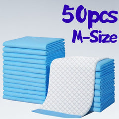 10/50/100pcs Super Absorbent Dog Diaper Mats, Leak-Proof, Quick-Dry Thick Deodorant Puppy Urine Pads Dog Toilet Mats For Potty Training Made of Polyester Fiber