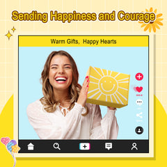Sunflower Birthday Gifts Mothers Day for Her, Thank You GIifts for Her Personalised Mum Friendship Get Well Soon Retirement Basket Box Care Package for her, fathers day for gifts