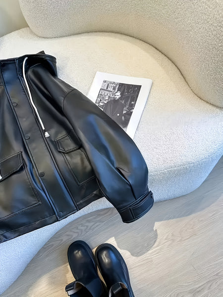 Women's Black Hooded Jacket