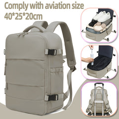Travel Luggage Vacuum Compression Travel Backpack with Vacuum Pump Combo Set. This vacuum-sealed double-shoulder bag is ideal as luggage for men and women on short business trips, a schoolbag for students, and the top choice for travel outings