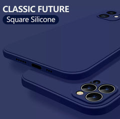 2 of a Set,Phone Case, Midnight Blue for Iphone 11, The Color of The Shock-Absorbing Silicone Sleeve