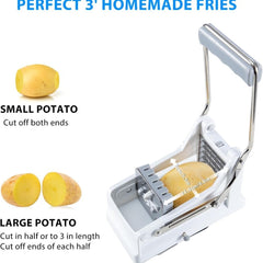 Chipper Potato Slicer with 2 Blade Options, Suction Base for Safe and Easy