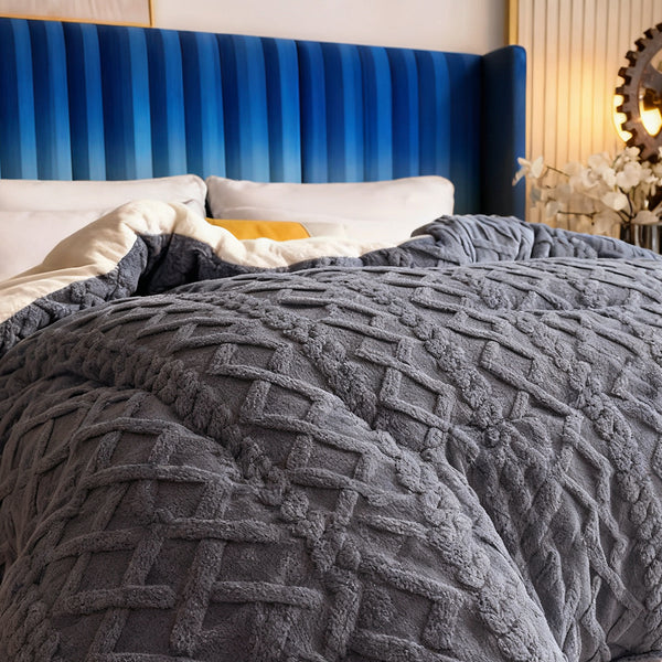 Luxury Taffeta Comforter Thick Warm Comforter, Heavy Warm Winter Comforter Core, Modern Ultra Soft Thick Weighted Blanket All Season Fluffy Fleece Quilt Beddin, Ideal Bedding Gifts for Christmas Mother's Day Valentine's Day Festival, Single Double King Su