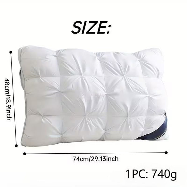 Pack of 2/1 Neck Support Pillow Cores, Hotel Quality Pillows, Moisture-Absorbent & Breathable Pillows, Comfortable Sleep Bedding for Bedrooms, Living Rooms & Home Decoration, Fashionable & Simple Style-740g/1480g