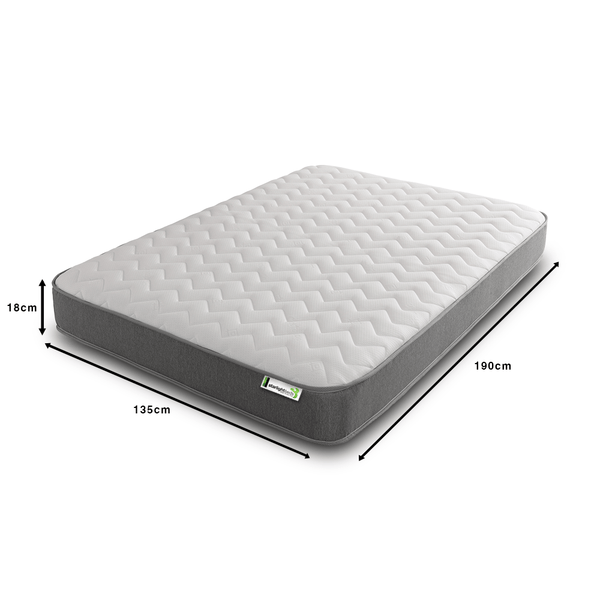 Starlight Beds Zig Zag Hybrid Memory Foam and Open Coil Spring 18CM Deep Mattress